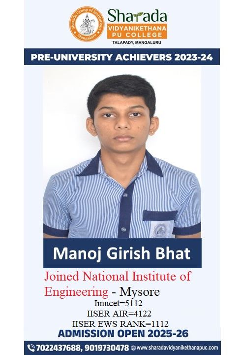 Manoj Girish Bhat, joined the National Institute of Engineering, Mysuru