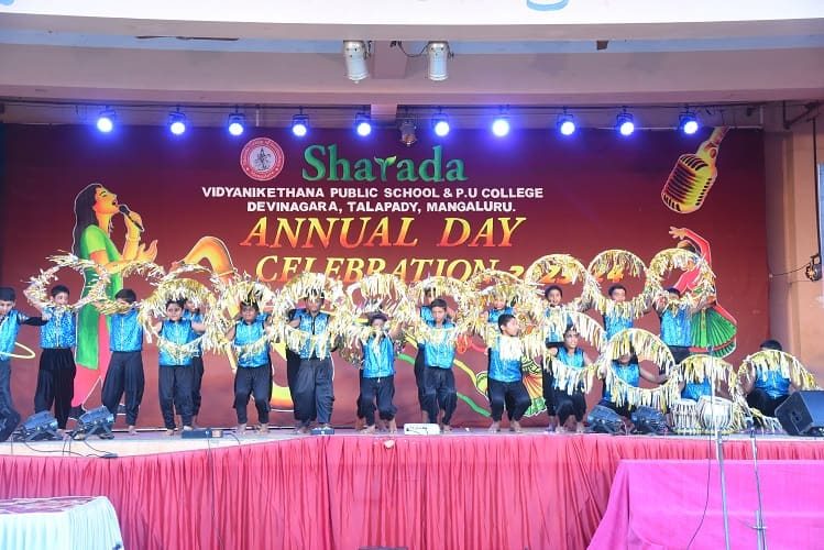 Students performing a dance at the Annual Day celebration